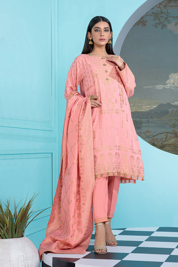 Bonanza Satrangi Usjs223p09 Pink Bunai Jacquard 2022 Online Shopping